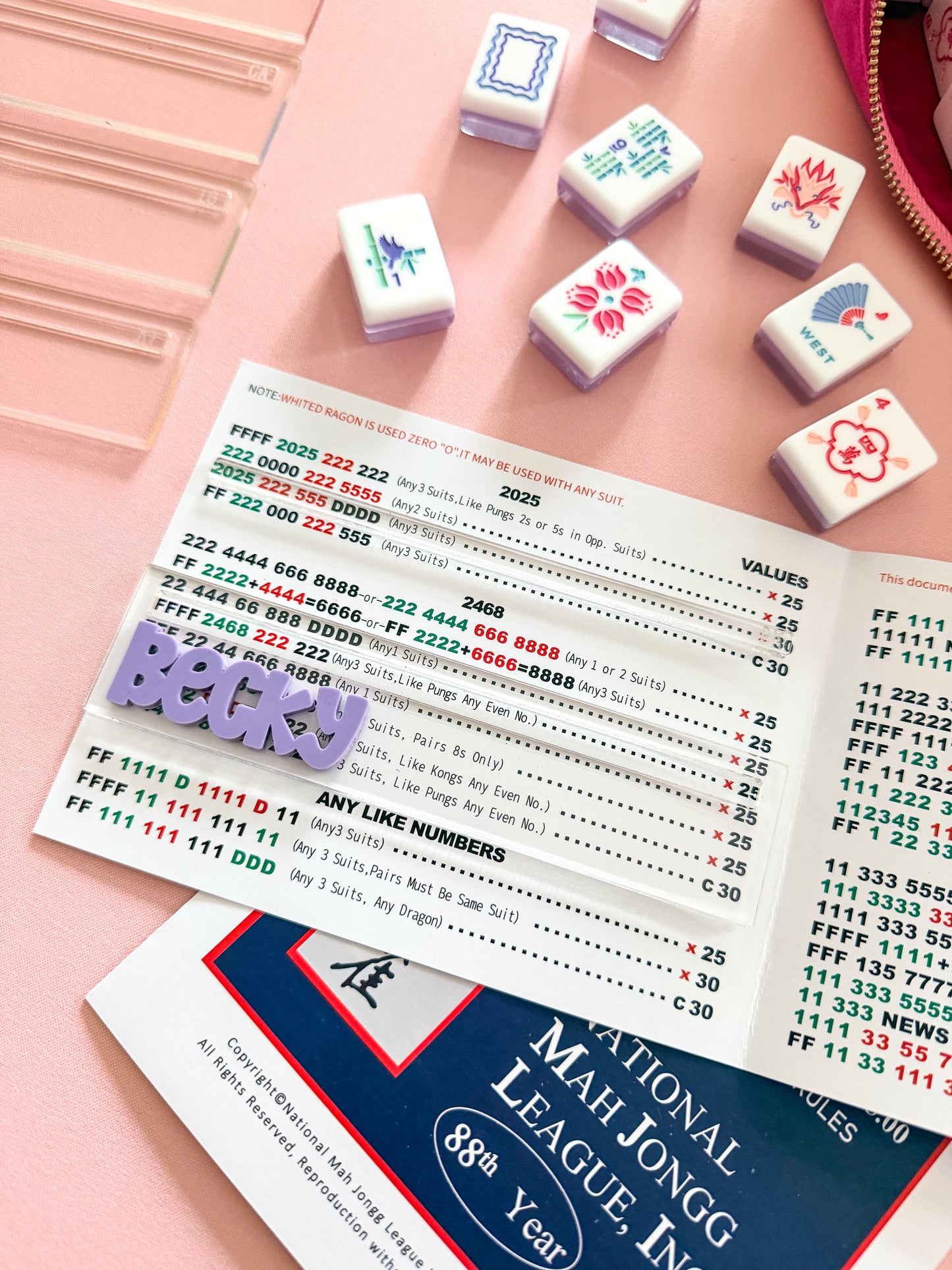 Clear Custom Mahjong Row Finder
