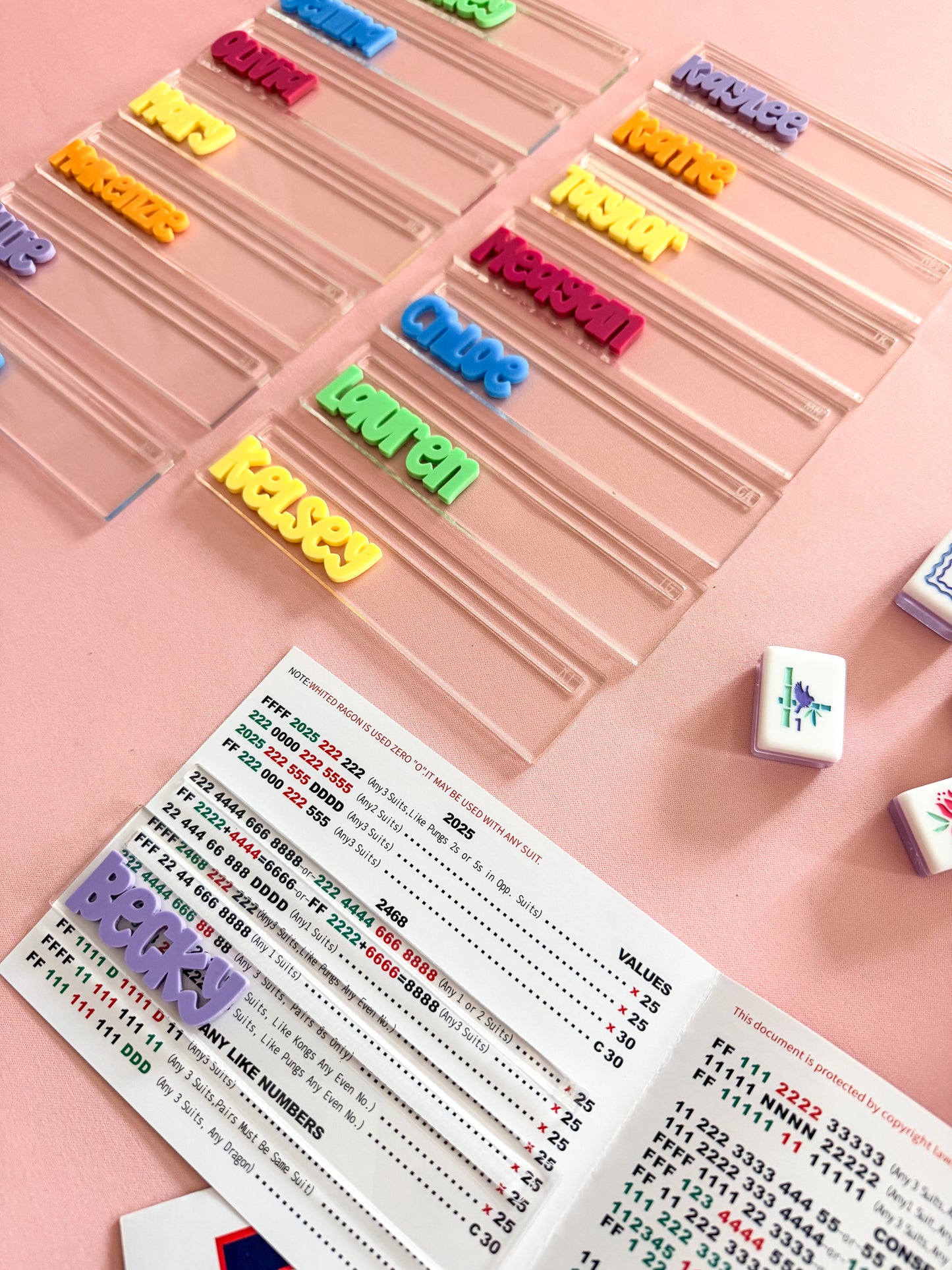 Clear Custom Mahjong Row Finder