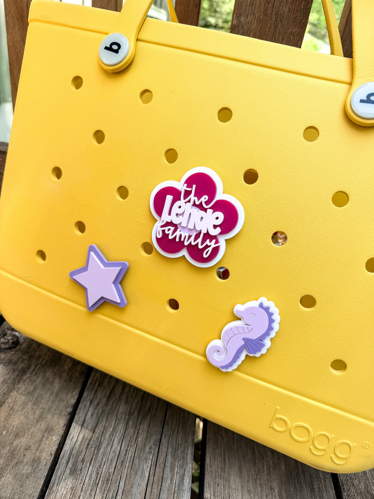 Bogg Bag Flower, Star and Ice Cream Charms