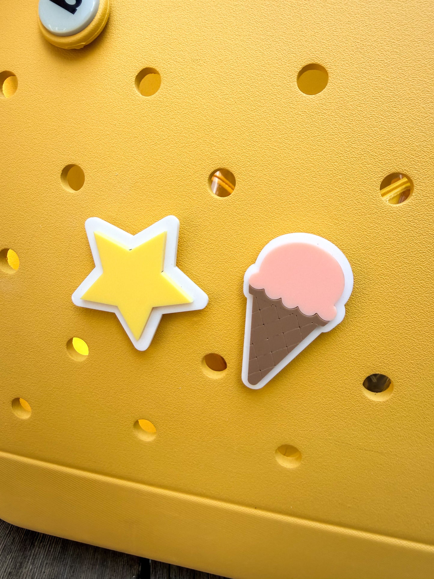 Bogg Bag Flower, Star and Ice Cream Charms