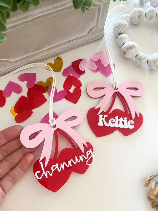 Valentine's Day Cherry Hearts Tag