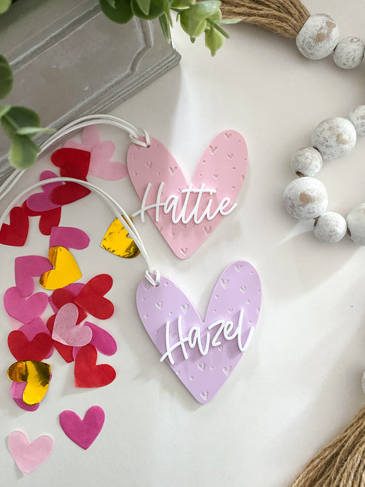 Valentine's Day Heart Engraved Tag