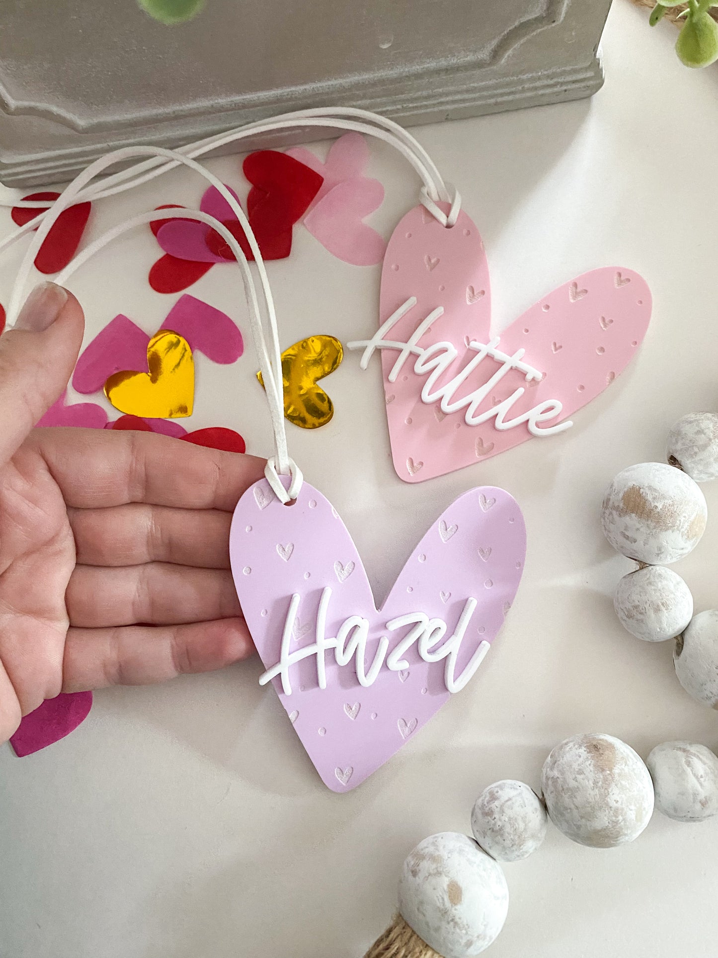 Valentine's Day Heart Engraved Tag