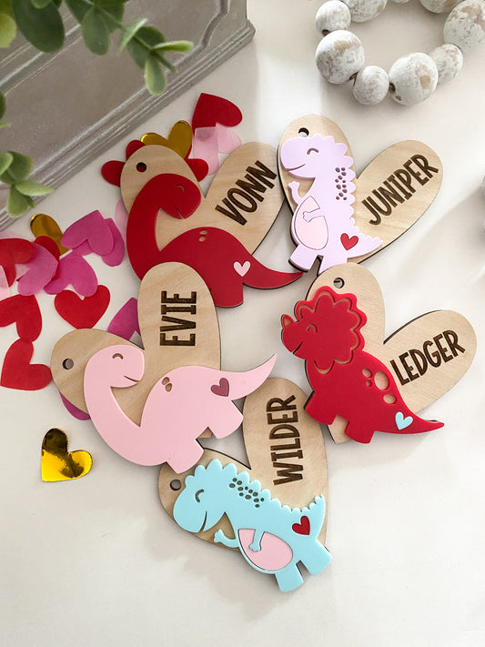 Valentine's Day Dinosaur Tag