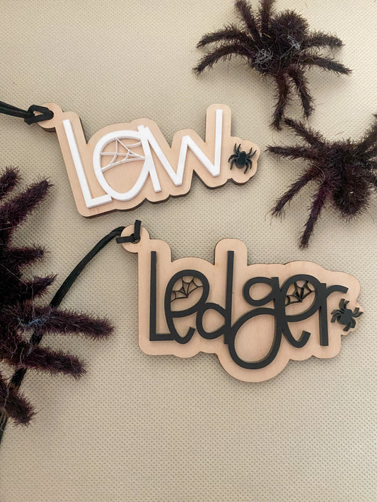 Halloween Personalized Basket Name Tag