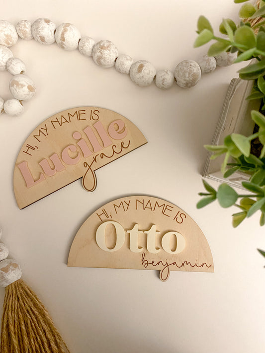 Baby Name Announcement Sign