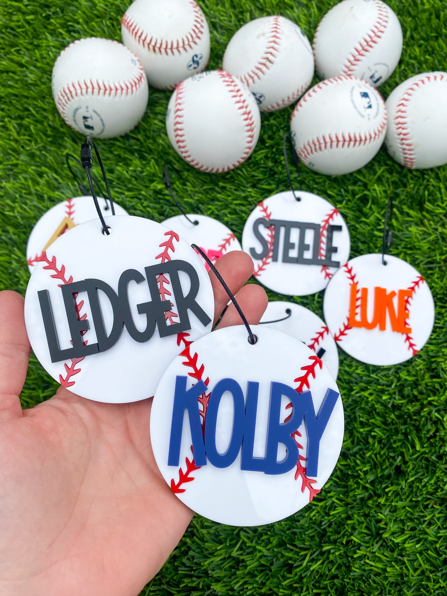 Baseball Name Keychains