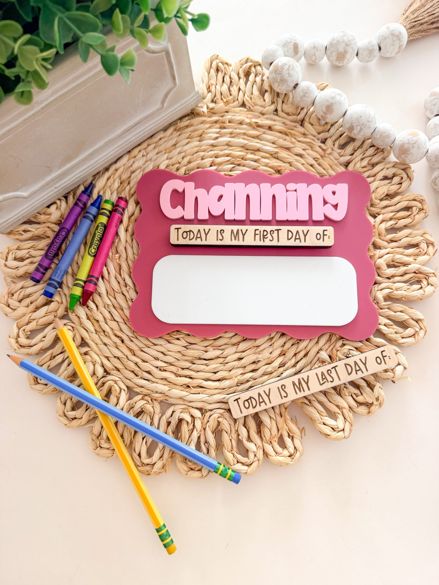 Acrylic Back to School Board