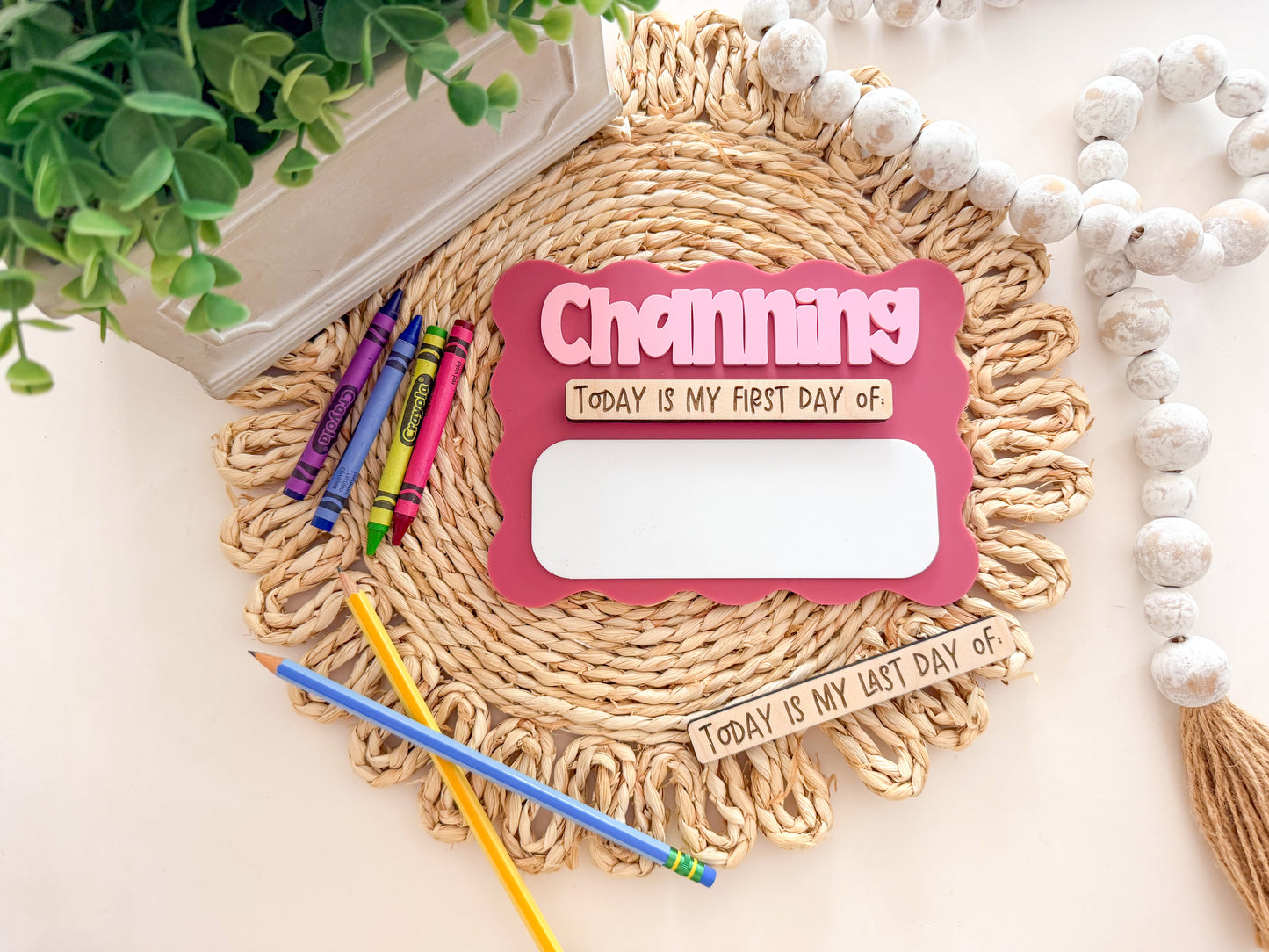 Acrylic Back to School Board