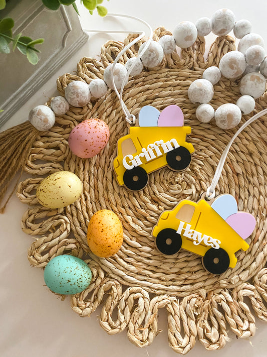 Custom Dump Truck Easter Tag
