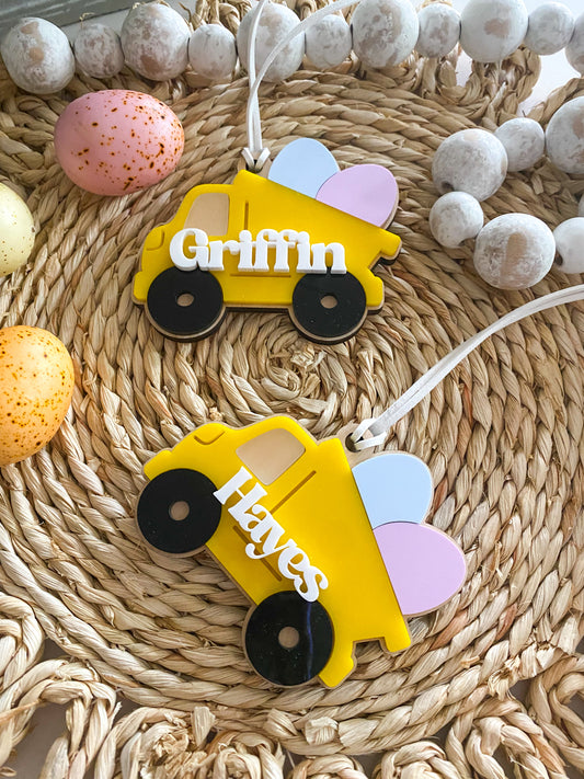 Custom Dump Truck Easter Tag