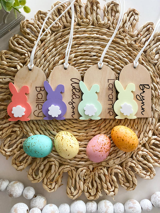 Custom Bunny Easter Tag