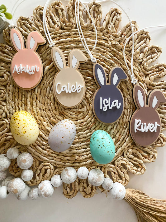 Custom Easter Bunny Ear Egg Tag