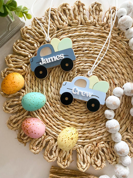 Custom Easter Basket Truck Tag