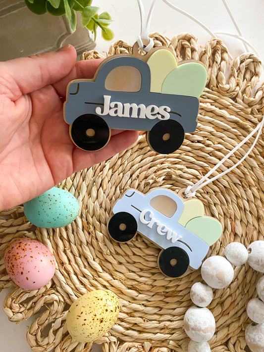 Custom Easter Basket Truck Tag