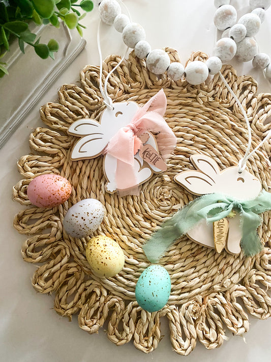 Custom Elegant Easter Bunny Tag