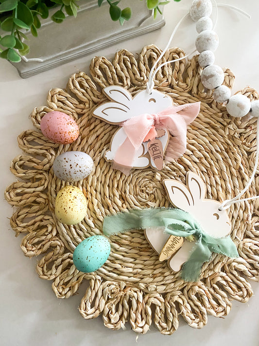 Custom Elegant Easter Bunny Tag