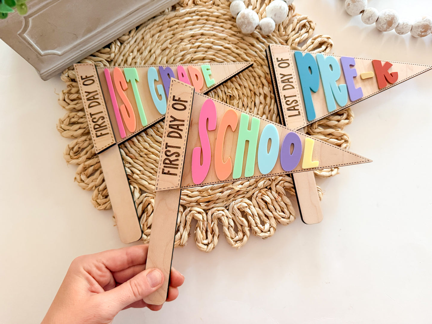 First Day of School Pennant Flags