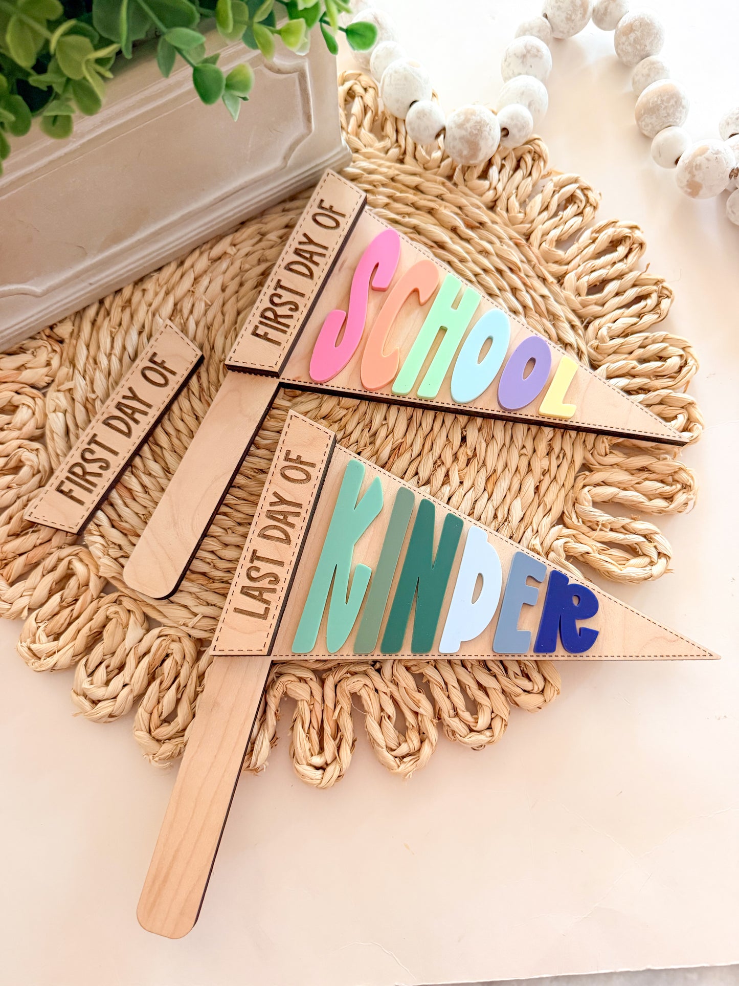 First Day of School Pennant Flags