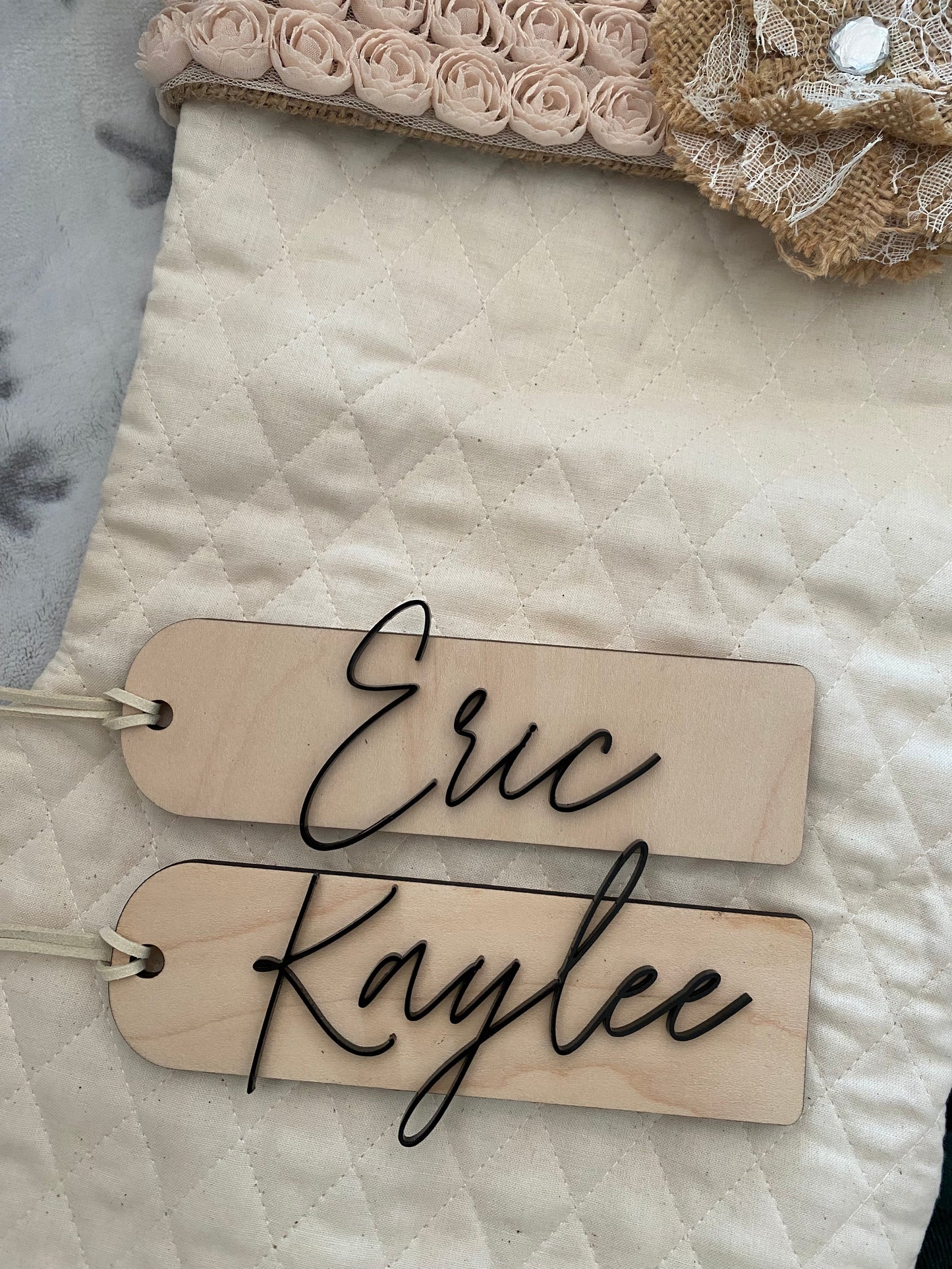 Christmas Wooden Stocking Tags