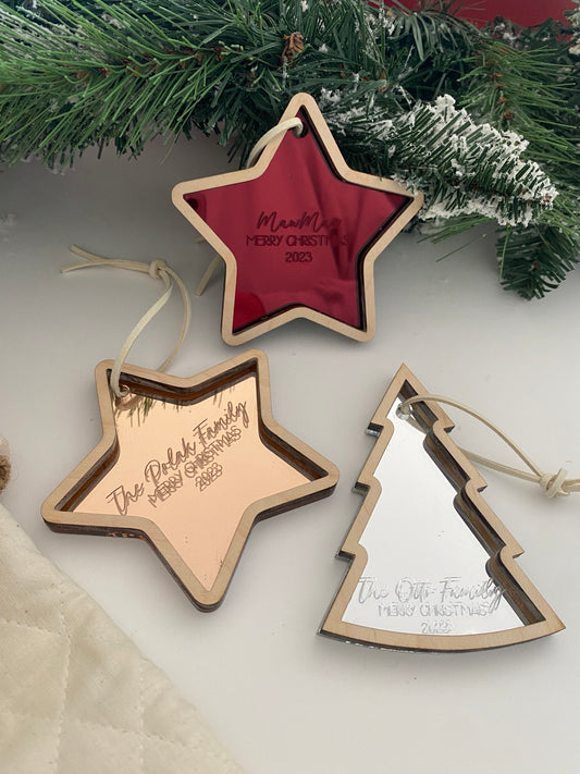 Christmas Star and Tree Family Keepsake Ornament