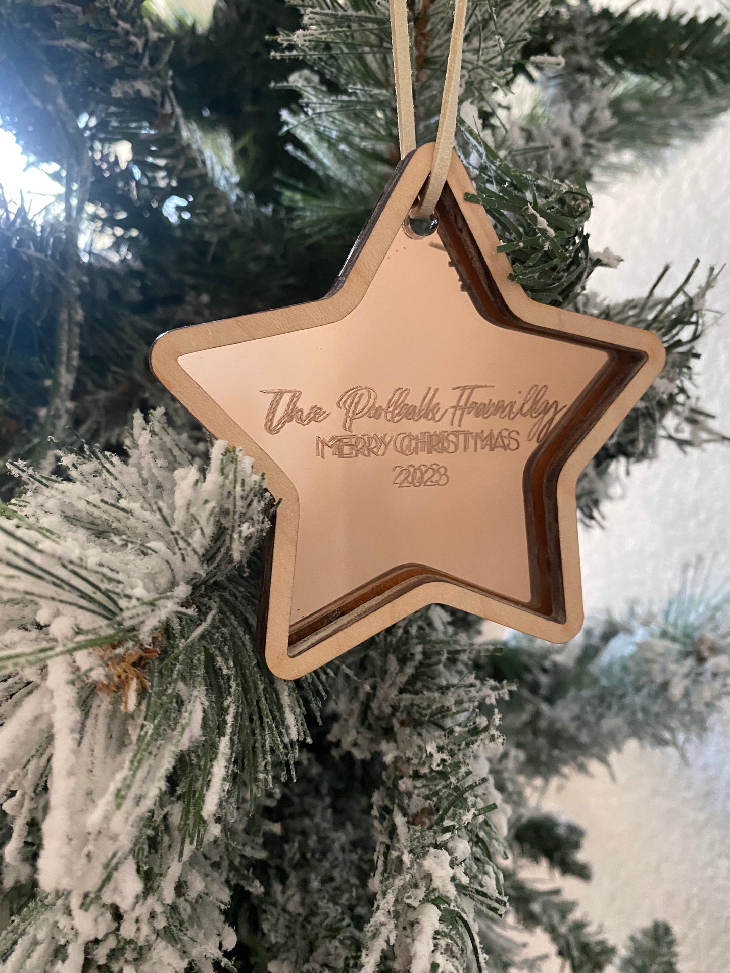 Christmas Star and Tree Family Keepsake Ornament