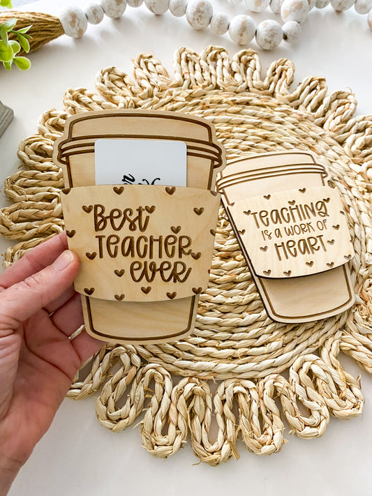 Teacher Coffee Gift Card Holders