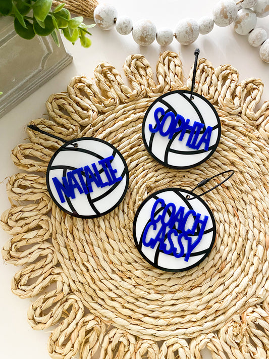 Custom Volleyball Name Keychains