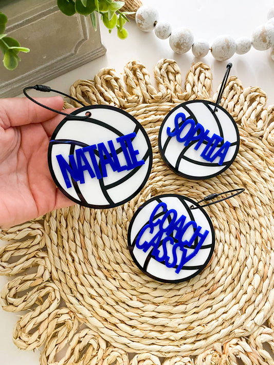 Custom Volleyball Name Keychains