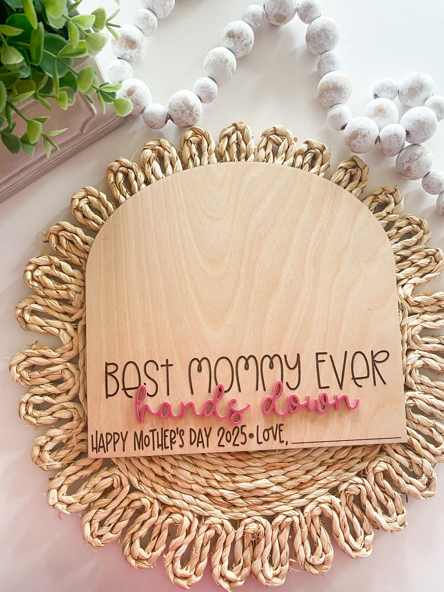 DIY Handprint Mother's Day Sign Blank