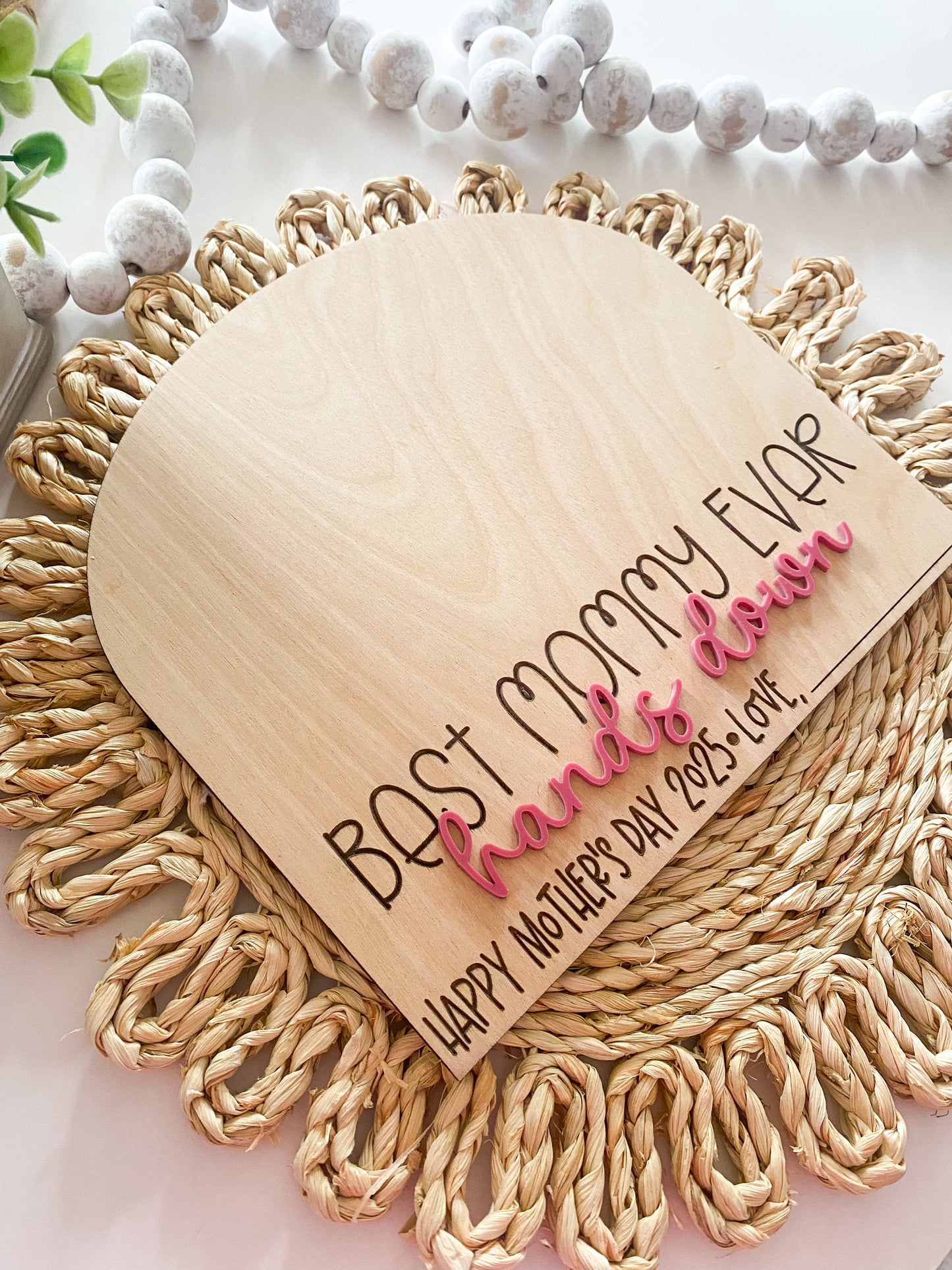 DIY Handprint Mother's Day Sign Blank