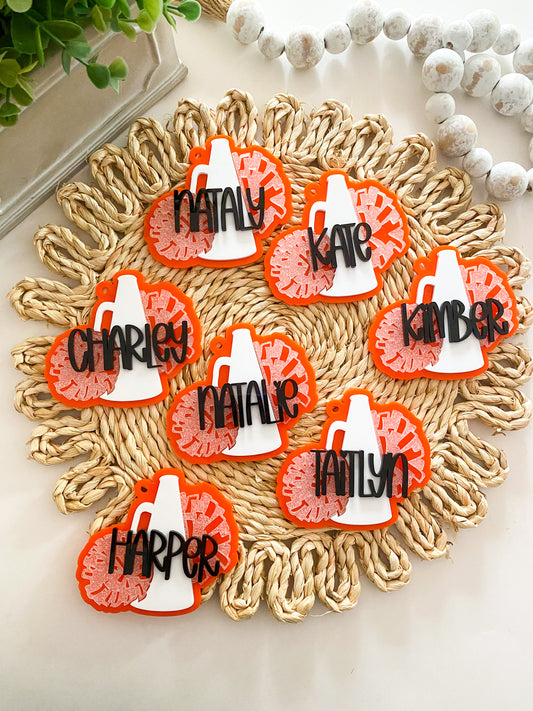 Cheerleading Name Keychains