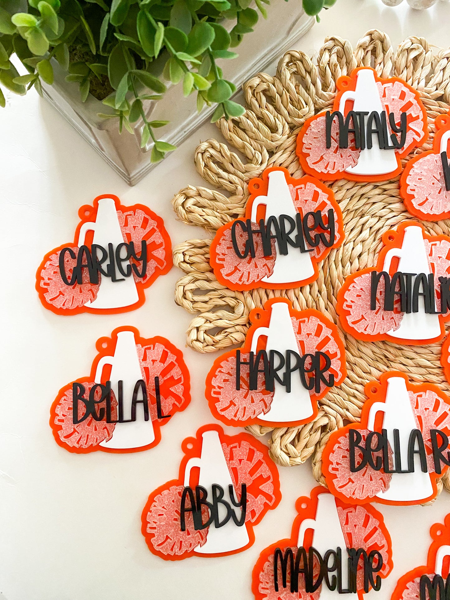 Cheerleading Name Keychains