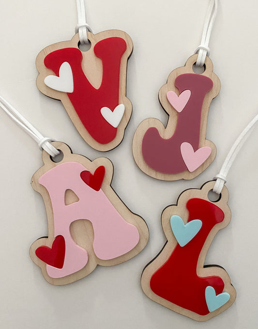 Valentines Day Tags |  Letter Heart Tag | Valentine's Day Basket Tag