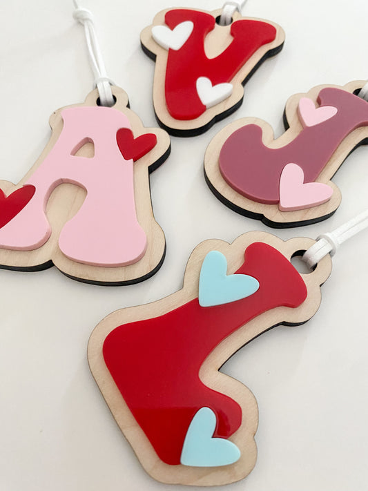 Valentines Day Tags | Letter Heart Tag | Valentine's Day Basket Tag