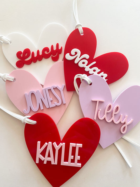 Valentine's Day Tag | Valentines Basket Heart Tag