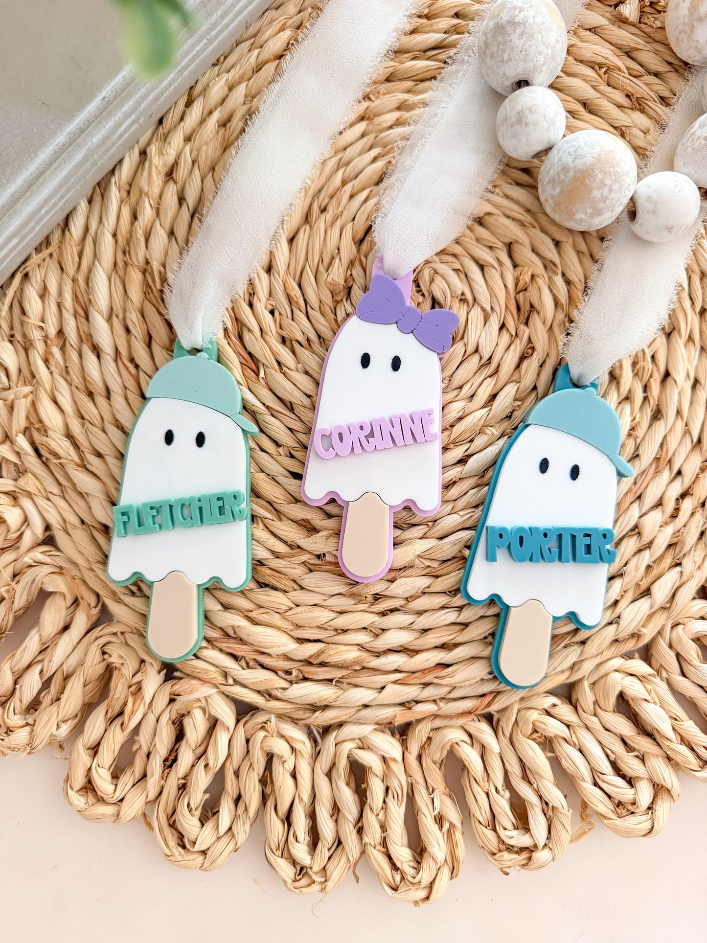 Popsicle Halloween Basket Tag