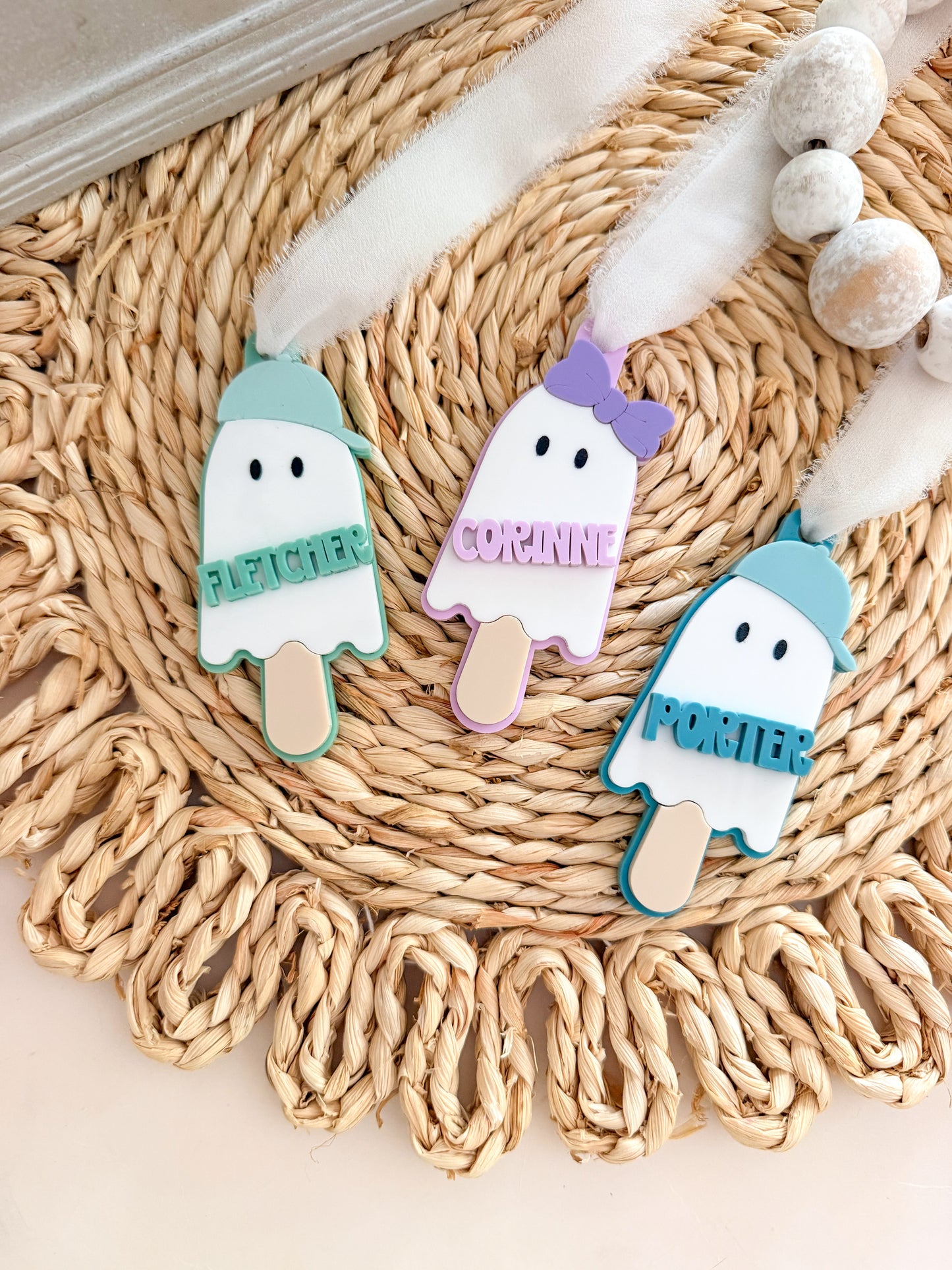 Popsicle Halloween Basket Tag