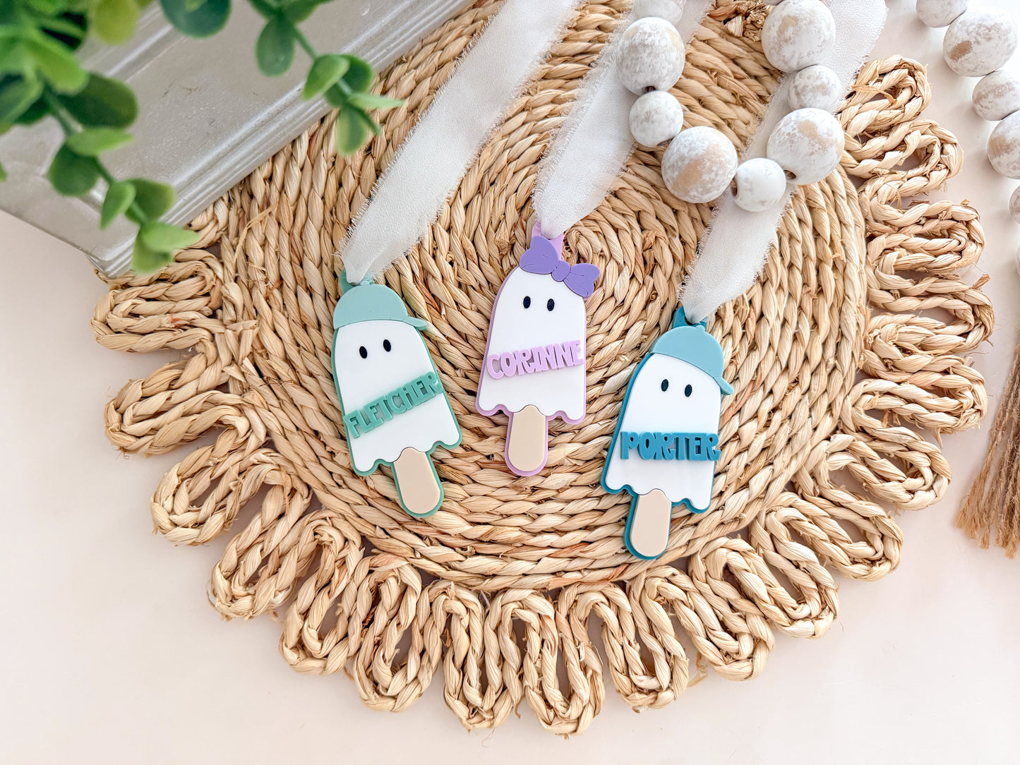 Popsicle Halloween Basket Tag