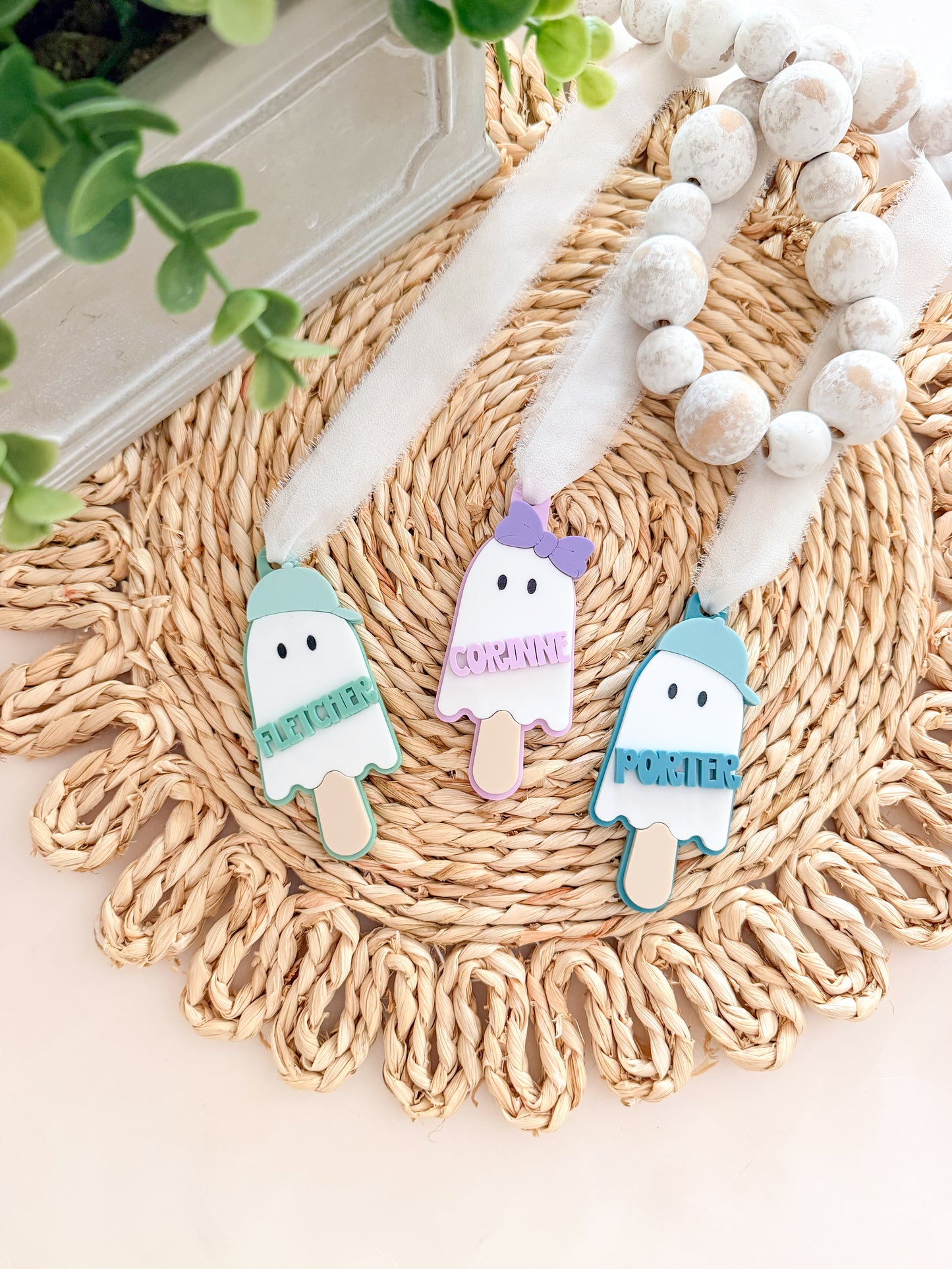 Popsicle Halloween Basket Tag