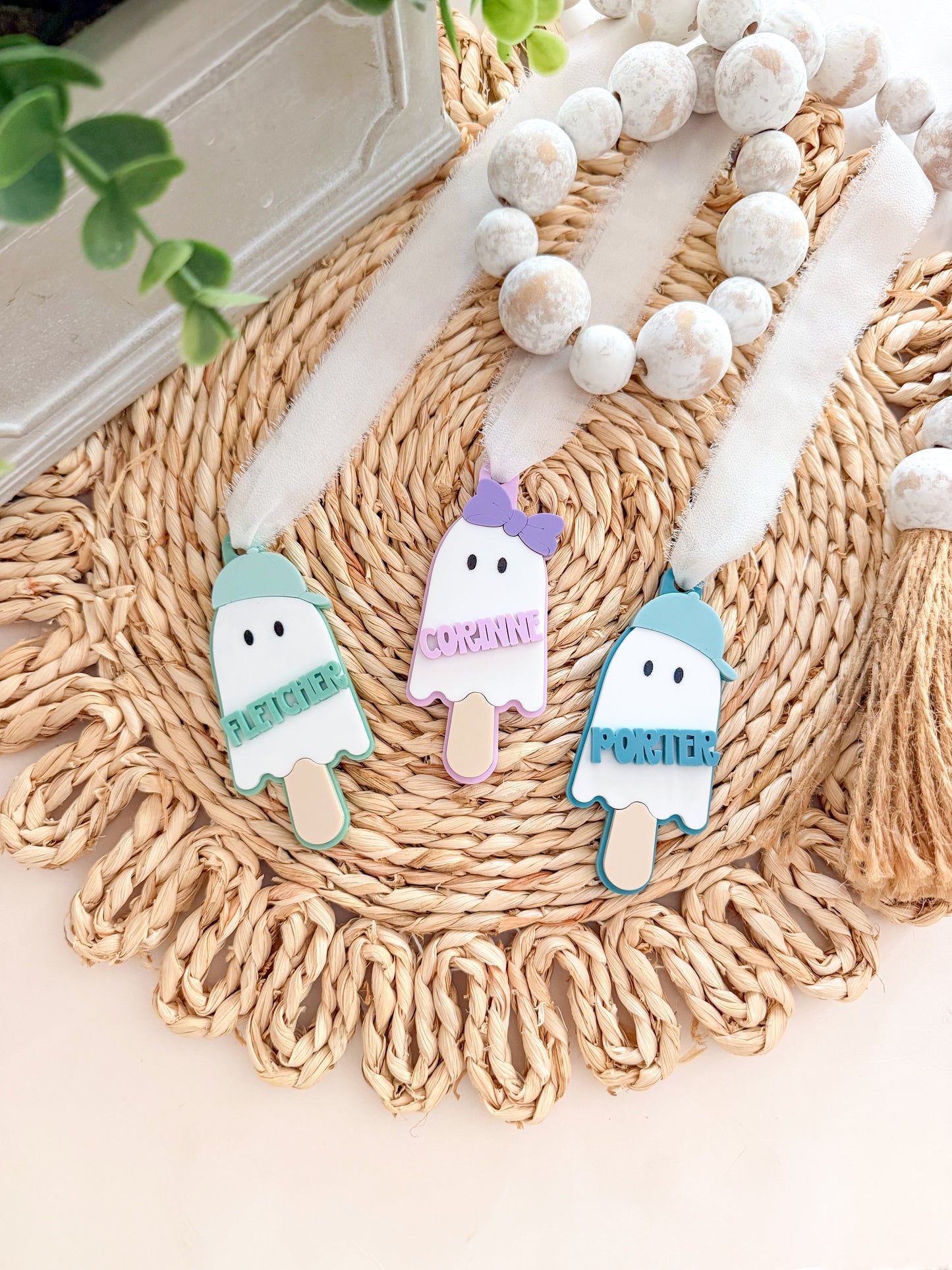 Popsicle Halloween Basket Tag