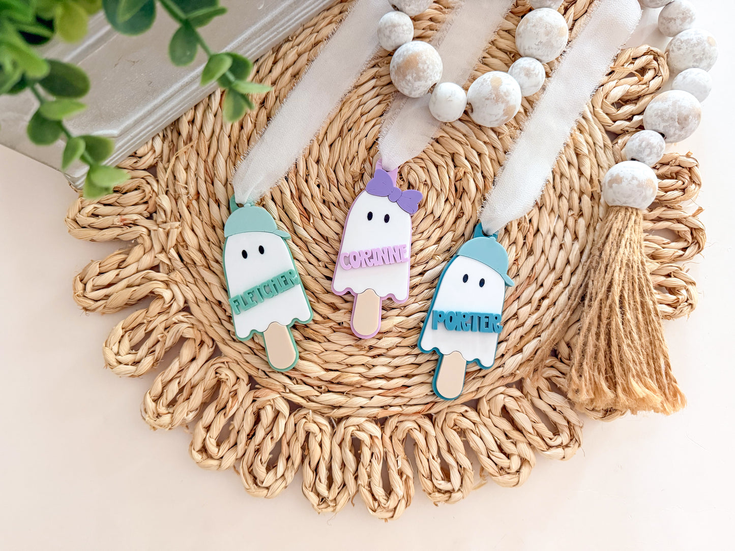 Popsicle Halloween Basket Tag