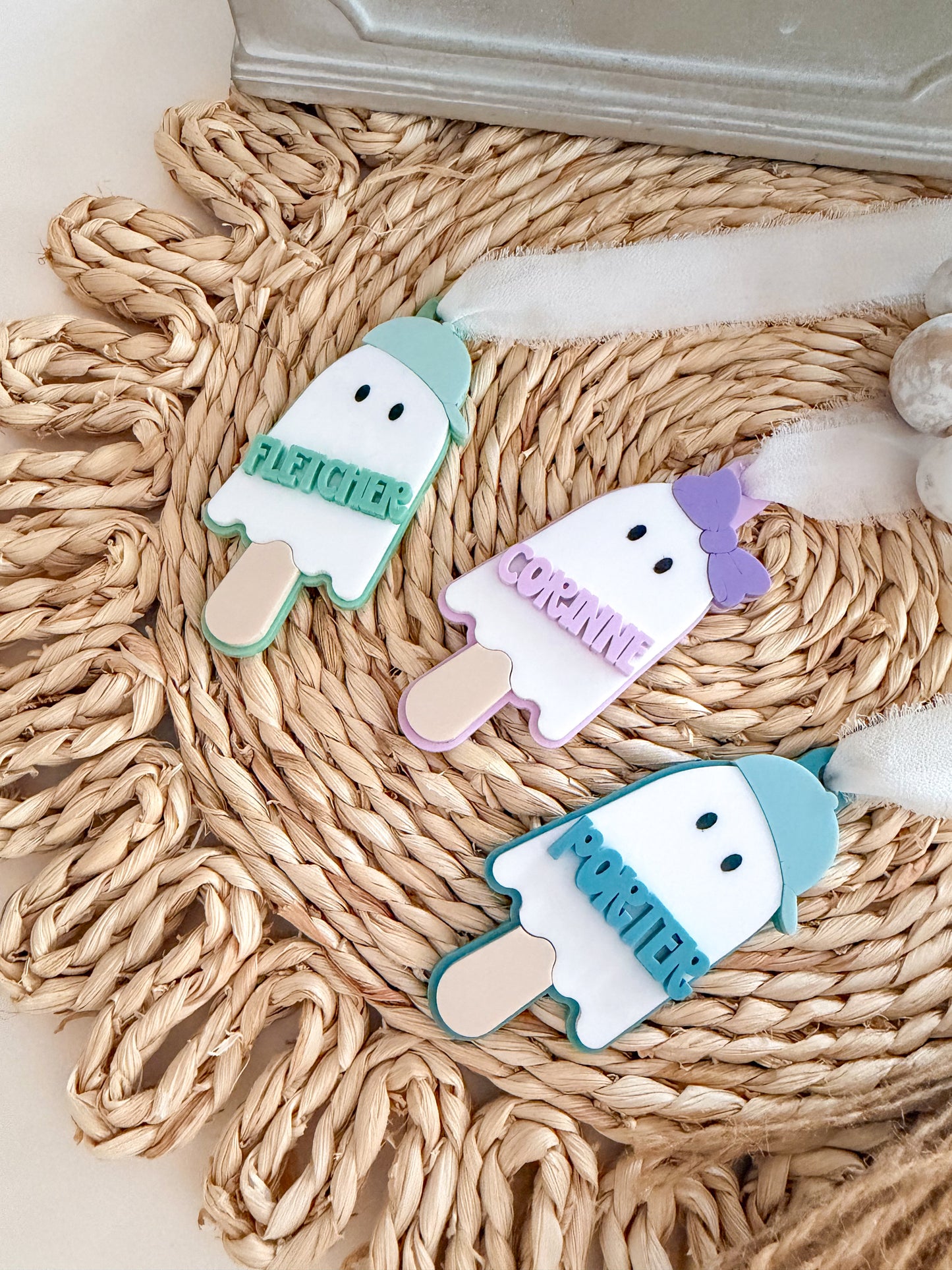 Popsicle Halloween Basket Tag