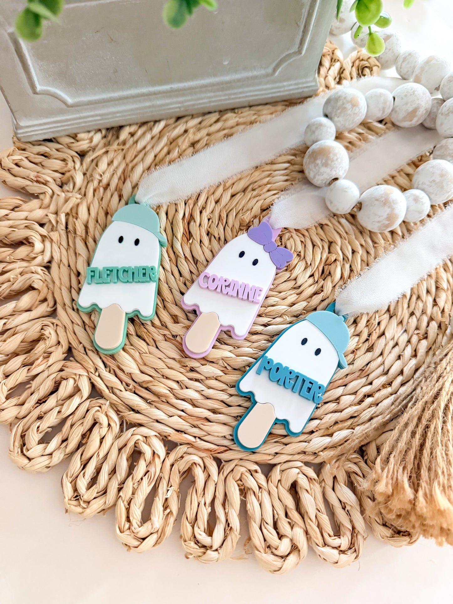 Popsicle Halloween Basket Tag