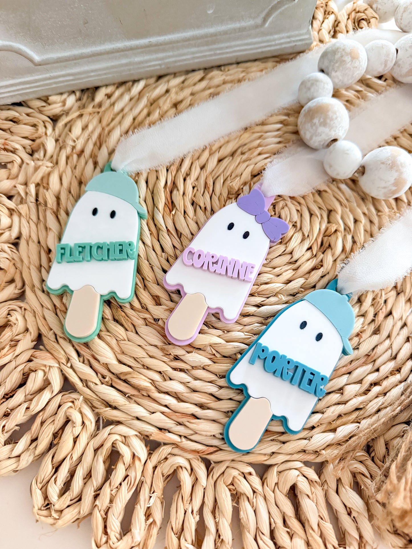 Popsicle Halloween Basket Tag