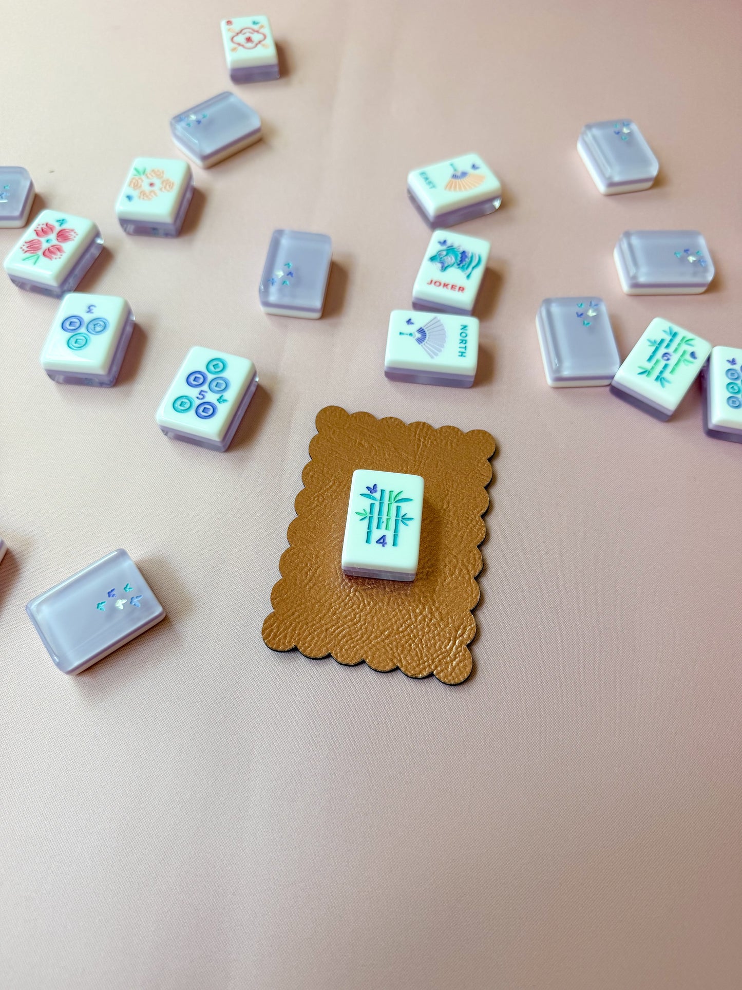 Leather Mahjong Tile Discard Mat