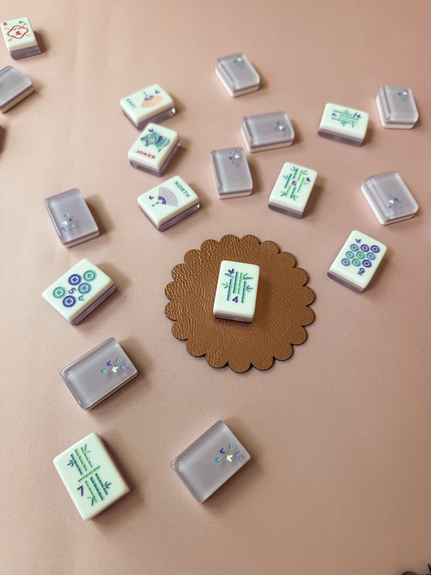 Leather Mahjong Tile Discard Mat