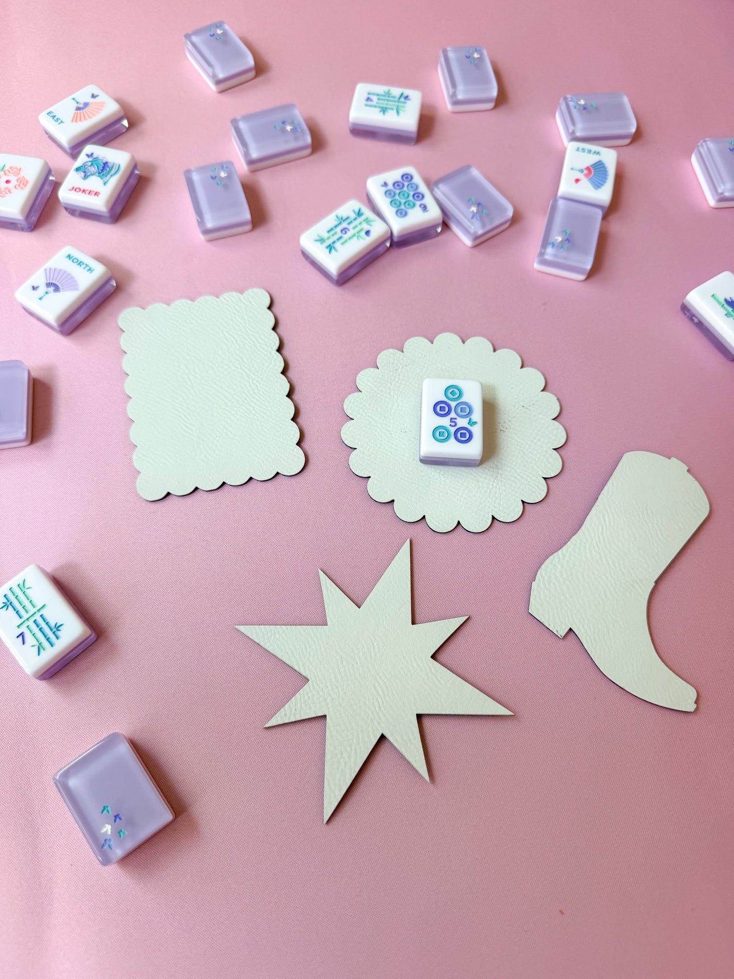 Leather Mahjong Tile Discard Mat