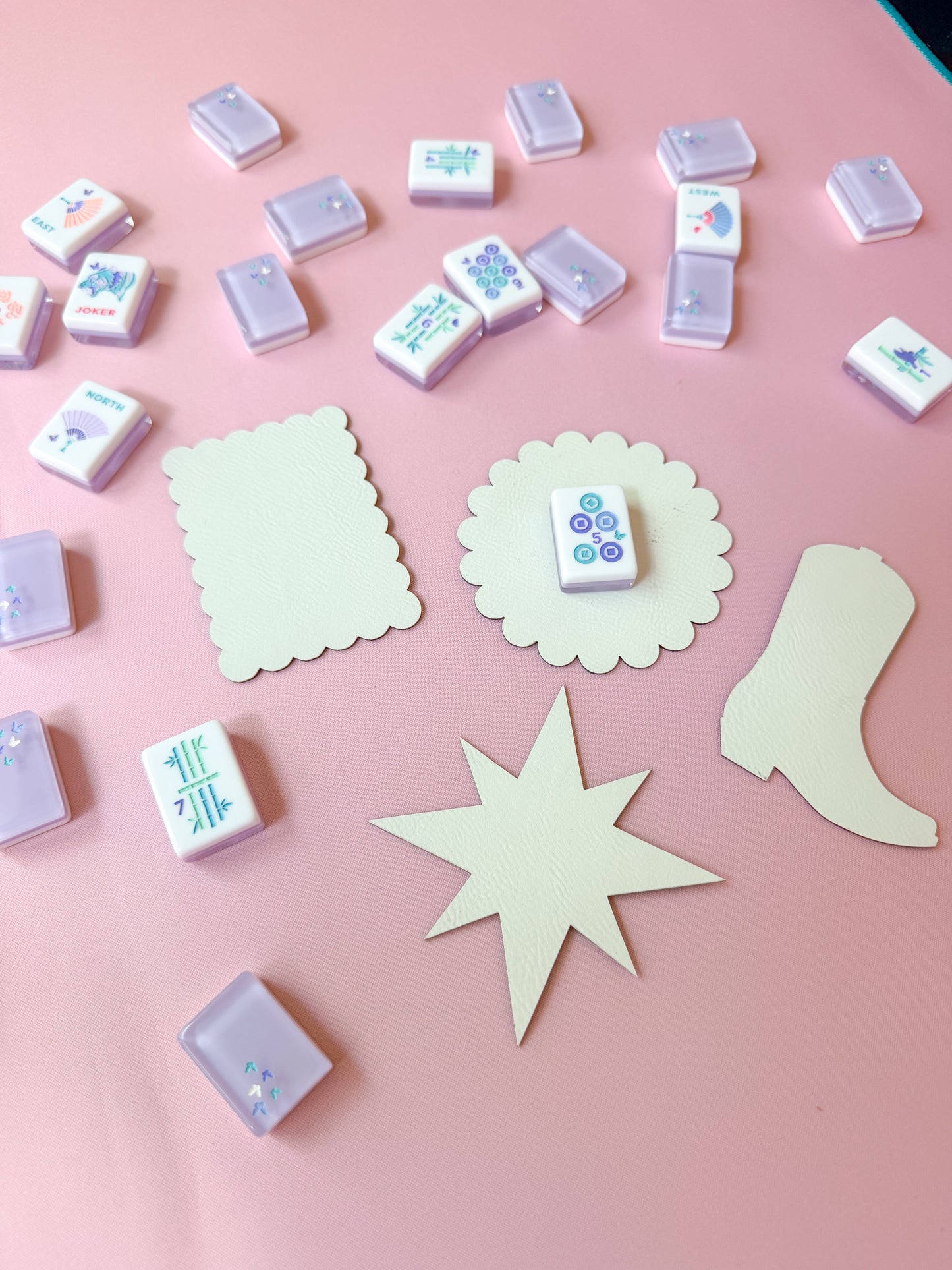 Leather Mahjong Tile Discard Mat