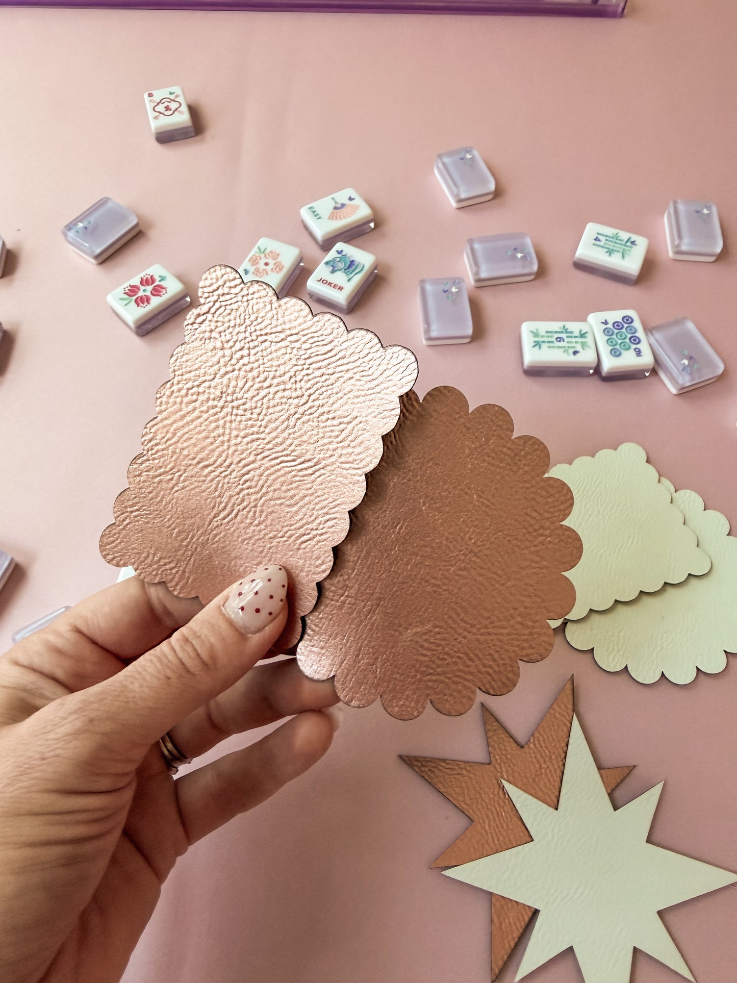 Leather Mahjong Tile Discard Mat